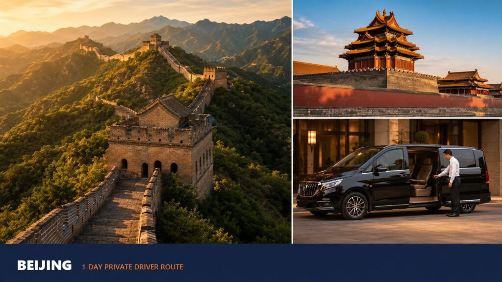 Beijing 1-Day Private Driver Route: Great Wall + City Highlights