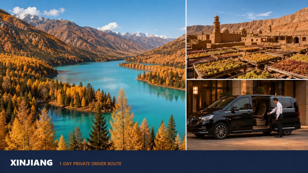 Xinjiang 1-Day Private Driver Route: Urumqi & Heavenly Lake